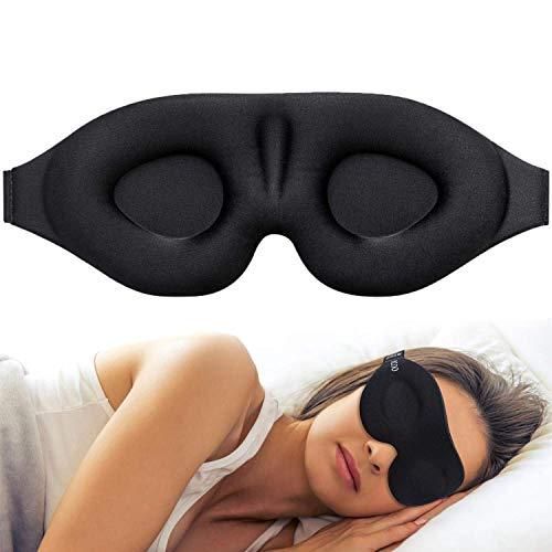 Maschera per gli occhi per dormire, maschera per dormire concava sagomata 3D, maschera per dormire notturna, blocca la luce, per donne e uomini_voghion.com