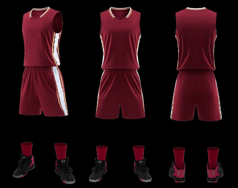 Basketball suit set, men's printed game team uniform, training American quarter short pants, jersey, college student_voghion.com