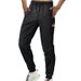Men’s Essential Joggers – Slim-Fit Casual Sweatpants (Black/Light Gray, S-3XL, 100% Polyester, 280GSM)_voghion.com