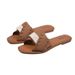 Plus Size Women's Slide Sandals (French-Inspired Color Block Design, Comfortable Flat Slippers For Summer - Size 41-43)_voghion.com