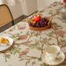 Premium Chenille Tablecloth - Jacquard Floral Bird Pattern Rectangular Dining Table Cover_voghion.com