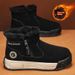 Stivali da neve invernali in cotone 2025, scarpe da uomo, scarpe alte in velluto di cotone ispessito, stivali da esterno caldi casual antiscivolo in cotone, scoppiati_voghion.com