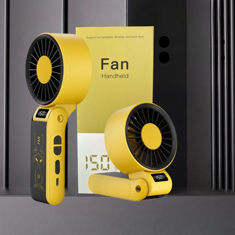 150 Gear Handheld Mini Fan Cooling Quiet Rechargeable Plug-in Dual-use Office Dormitory Desktop Neck Hanging Strong Wind_voghion.com