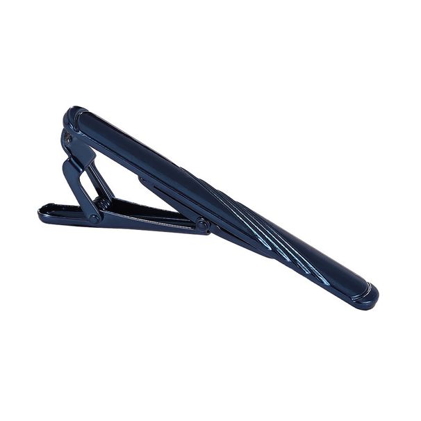 new creative fashion blue striped French copper tie clip business suit shirt decoration_voghion.com