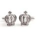 Vintage White Crown Shape Cufflinks Men's French Shirt Cuffs Accessories Gift Box_voghion.com