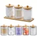 Storage Organizer Holder Canister Apothecary Jars With Lid For Cotton Rounds Acrylic Cosmetic Candy Snacks Desktop Storage Box_voghion.com