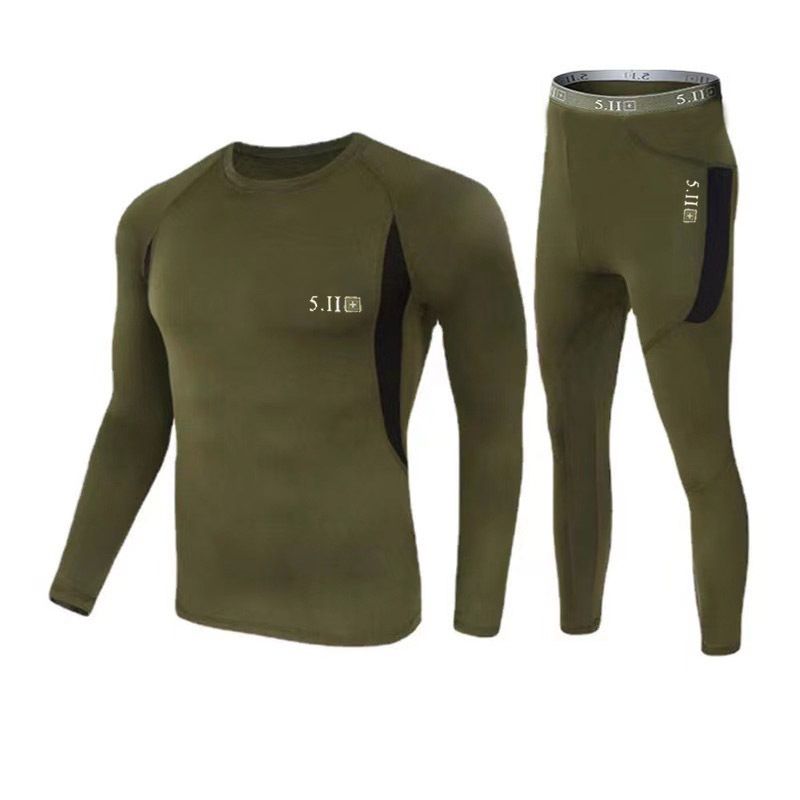 ​​Men's Thermal Underwear Set Fleece-Lined Winter Base Layer Warm Long Sleeve Shirt & Pants For Outdoor Sports​​_voghion.com