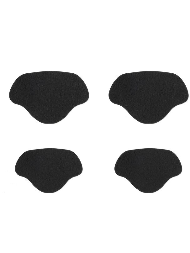 Toppe autoadesive per la riparazione delle scarpe – Solette antiscivolo a forma di cuore per scarpe da ginnastica e stivali (set da 4 pezzi, bianco/nero, tessuto ultra-fibra)_voghion.com