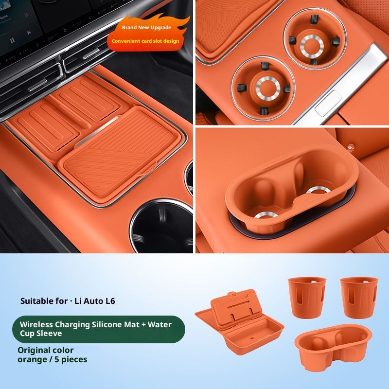 Passend für L6 L7 L8 L9 Silikonkollektion Mittelkonsolen-Getränkematte Auto-Modifikation Innenausstattung_voghion.com