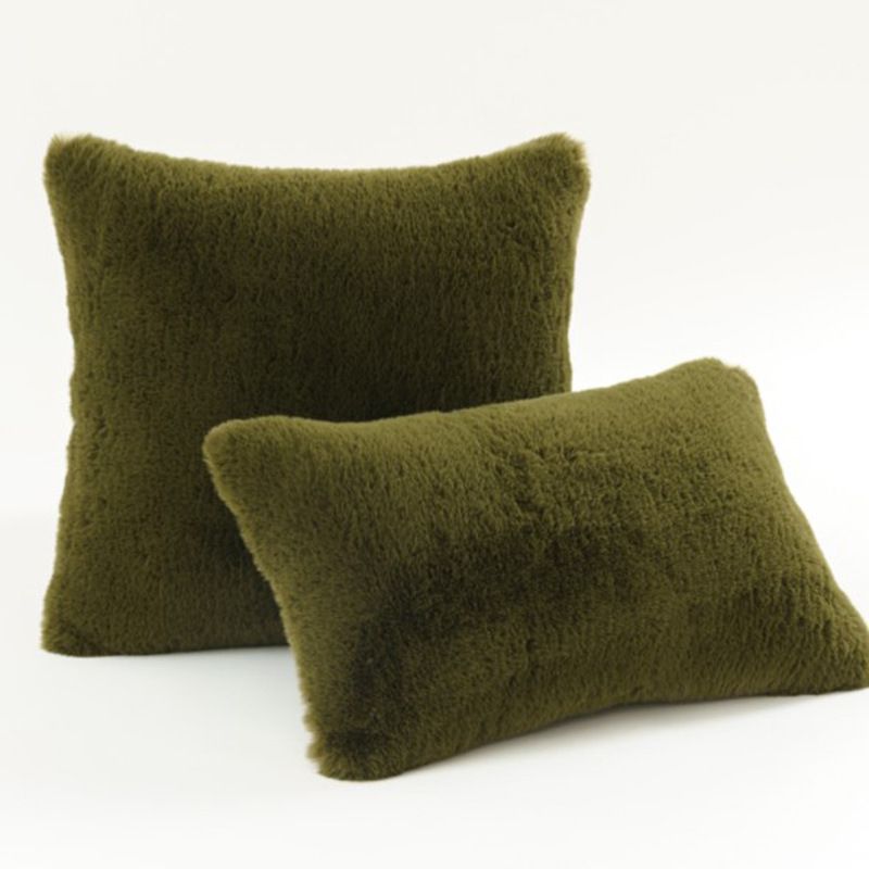 Rabbit Fur Pillow – Ultra Soft Decorative Cushion Cover With Insert, Modern Minimalist Design For Sofa & Bed (30x50cm / 45x45cm, 9 Colors)​_voghion.com