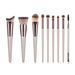 9-deelegt Make-up Pinselset Champagner Gold Foundation Pinsel Neit Beauty Tool_voghion.com