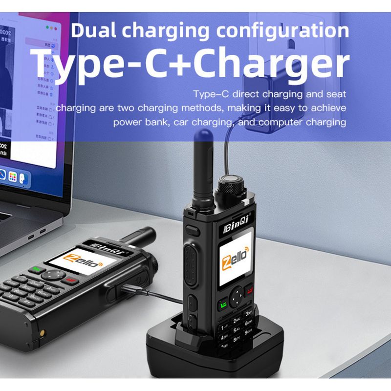 Walkie-Talkie Zello Overseas English Version Latin America With WiFi Bluetooth TYPE-C Charging Smart Handheld_voghion.com
