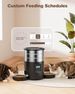 Futterautomat Katze 2 Näpfe Katzenfutter Automat: Edelstahl Futterspender Katze Programmierbarem Timer - 5L Hund Futterautomaten - Trockenfutterspen_voghion.com