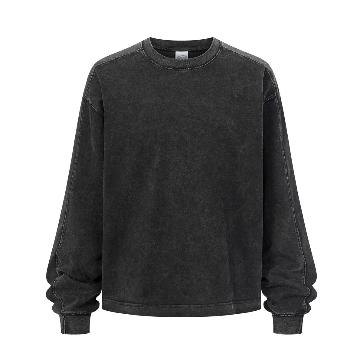 Personalized Ruins Batik Base 285g Splicing Long Sleeve T-Shirt_voghion.com