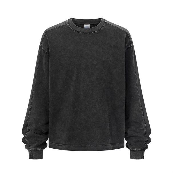 Personalized Ruins Batik Base 285g Splicing Long Sleeve T-Shirt_voghion.com