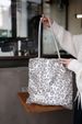 Spring Summer Elegant Fashionable Silver Leopard Print Women's Fashion Versatile Shoulder Canvas Large Capacity Niche_voghion.com