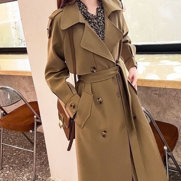 Vėjo neperpučiama striukė moterims rudeniui, smulkaus sudėjimo, suteikianti prabangos pojūtį. Nauja laisvalaikio stiliaus pavasario ir rudens britiška striukė._voghion.com