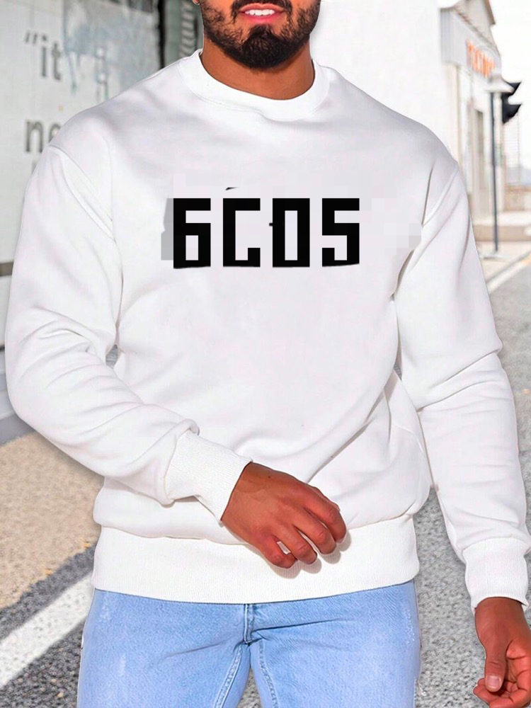 Jesensko-zimska nova moška topla enobarvna potiskana jopa z okroglim izrezom_voghion.com