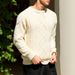 Herren-Zopfmusterpullover – Klassischer Aran-Arbeitspullover in Beige (S-XXL) – Vintage-inspiriertes strukturiertes wollähnliches Garn_voghion.com
