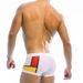 UXH Herren Multi-Color Patchwork Craft Boxer Vier-Ecken Badeanzug Strand Shorts Eng Anliegende Dreidimensionale Schwimmen_voghion.com