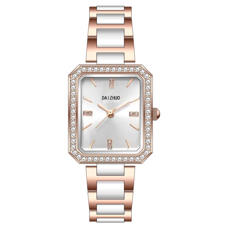 Orologio da polso da donna al quarzo, impermeabile, con cinturino in ceramica tempestato di diamanti, elegante e alla moda, nuovo modello_voghion.com