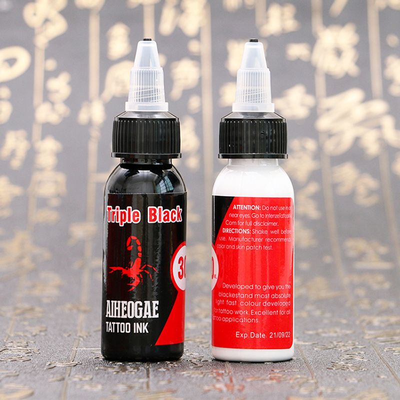 Forniture Ai Etichetta Nera Rossa Pratica 30ml Inchiostro Colorato Piccolo Tatuaggio_voghion.com
