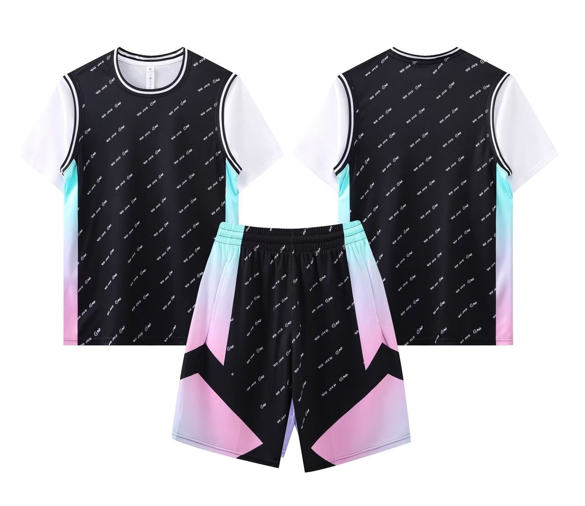 B005 Σετ δύο τεμαχίων φόρμας μπάσκετ, στολές ομάδας ενηλίκων ανδρών και γυναικών με τσέπες και στις δύο πλευρές S-5XL_voghion.com