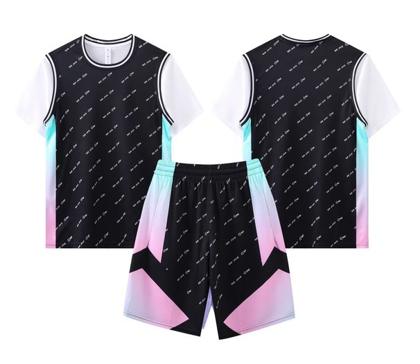 B005 Σετ δύο τεμαχίων φόρμας μπάσκετ, στολές ομάδας ενηλίκων ανδρών και γυναικών με τσέπες και στις δύο πλευρές S-5XL_voghion.com