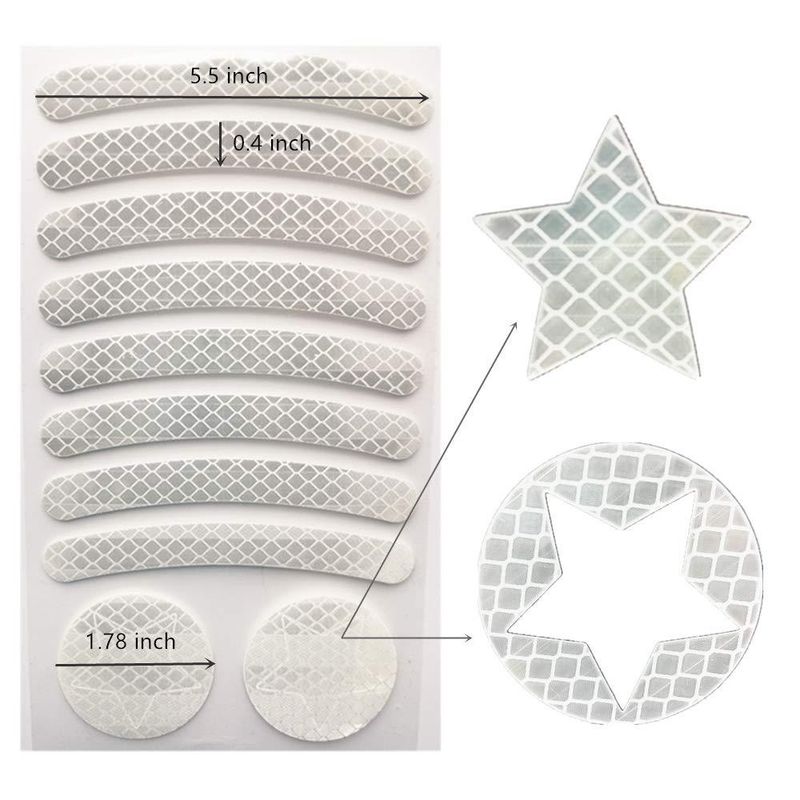 Honeycomb Reflective Stickers Bicycle Stickers Night Reflective Logo Grid Pattern Warning Strips_voghion.com