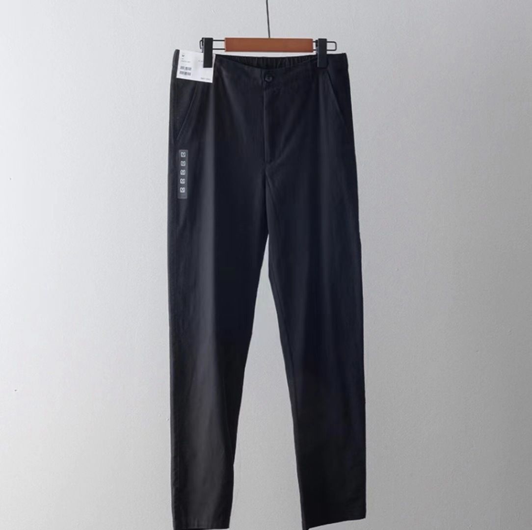 Really Unusual Big Bargain Summer Thin Breathable Linen Men's Slim Fit Solid Color Casual Pants_voghion.com