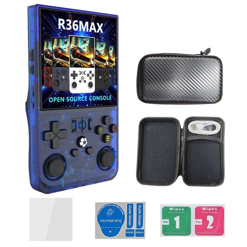 Videogameconsoles Nieuwe R36MAX Open Source Handheld Game Console GBA Arcade Classic FC Arcade Draagbare PSP Speelbaar God Of War_voghion.com