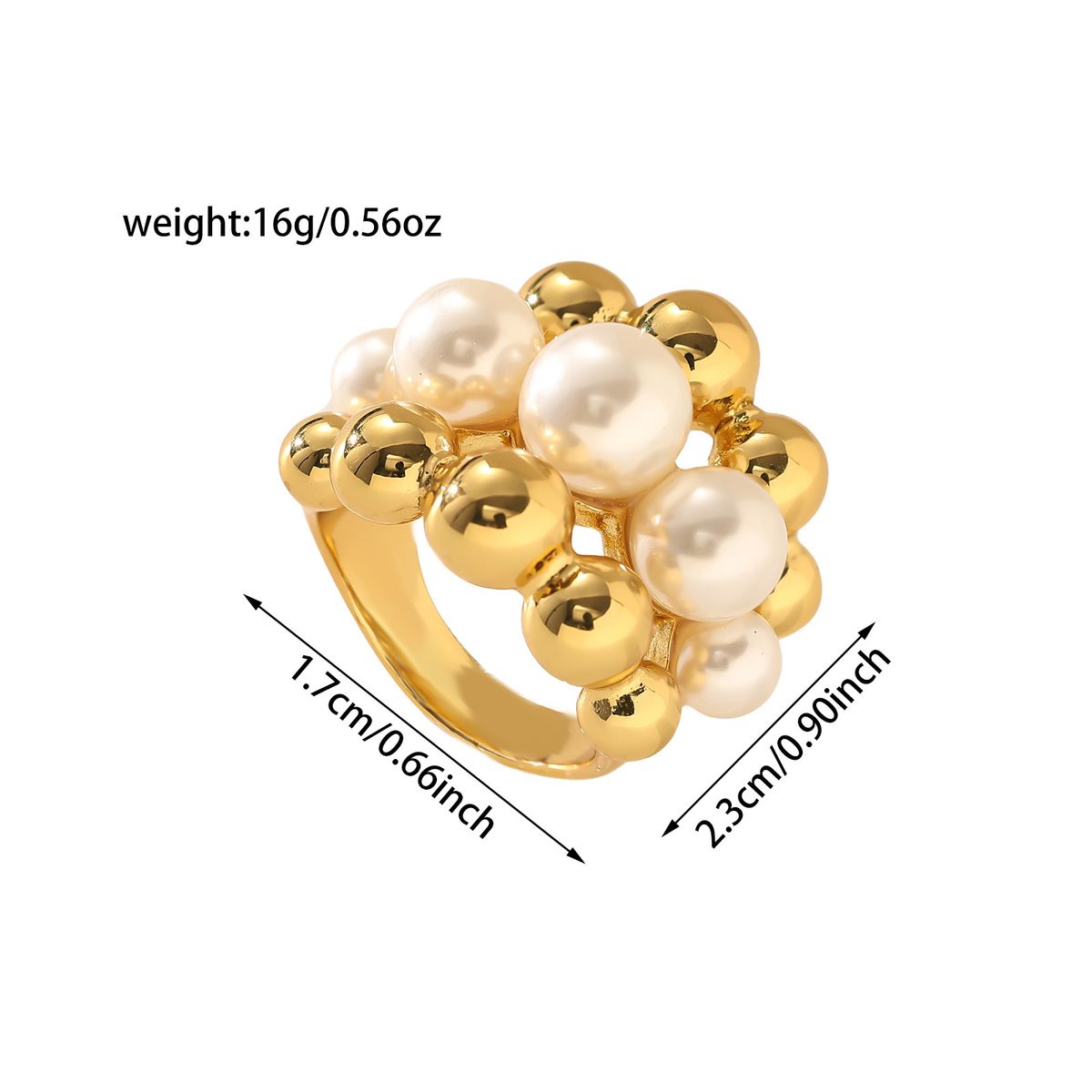 Titanium Pearl Ring For Women, Niche Design, High-end Jewelry, Stainless Steel Accessories Rings_voghion.com