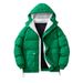 Winter-Pufferjacke mit Kapuze für Herren – leichter, warmer Mantel mit Reißverschluss, schmale Passform, Polyesterfüllung, erhältlich in Weiß/Schwarz/Grün_voghion.com