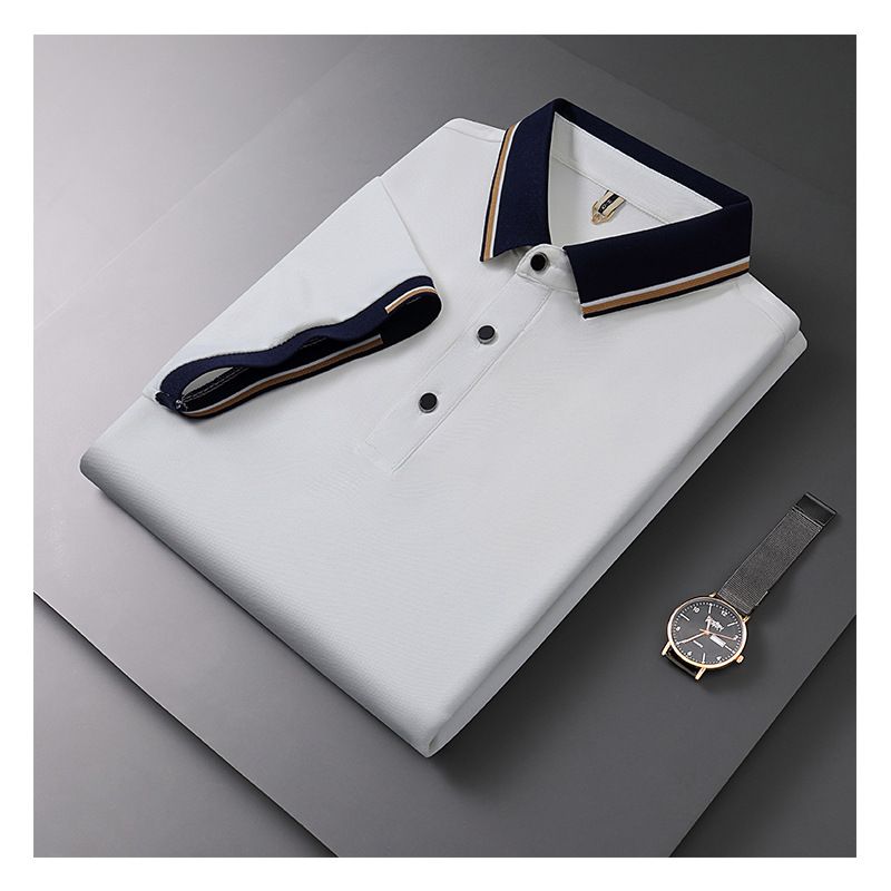 Îmbrăcăminte pentru bărbați Tricou POLO de vară pentru bărbați de culoare uni Tricou la modă și confortabil Tricou pentru bărbați în stil business simplu_voghion.com