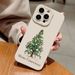 Festive Christmas Tree Graphic Phone Case For 16 15 14 13 12 11 Pro X XR XS SE2 8 7 Plus Pro Max Mini Silicone Back Cover_voghion.com