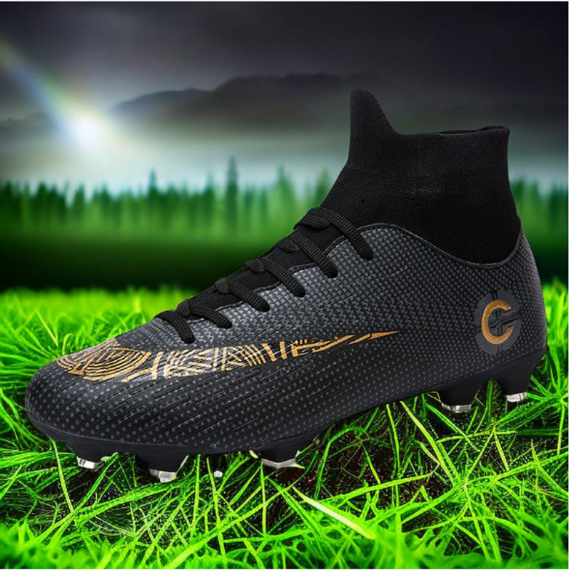 Fußballschuhe Große High Top Herren Kinder Stollen Leder Spikes Gummi Große Größe Jugend Turnschuhe_voghion.com
