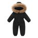 Premium Snowsuit For Toddlers - 85% White Duck Down One-Piece Winter Suit With Detachable Crotch (90-120cm)_voghion.com