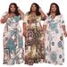 21116 Summer New Print Loose Length Women's Plus size Dresses_voghion.com