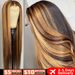 hot selling 13x4 Highlight Straight 13x6 HD Frontal For Women Human Hair Wig Honey Blonde Lace Front Wigs_voghion.com