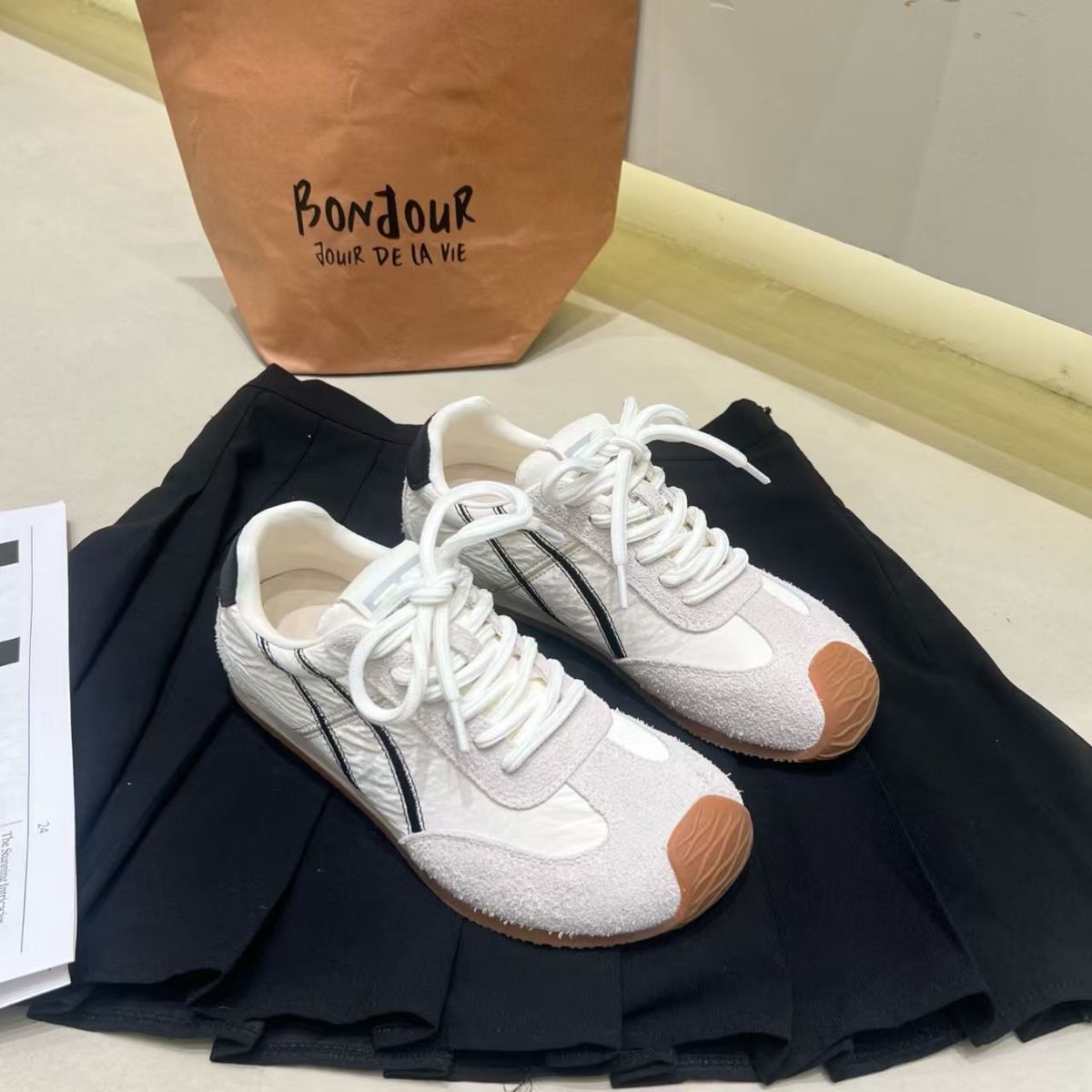 Atmungsaktive Mesh-Wanderschuhe für Damen – bequeme Slip-On-Sneaker mit dicker Sohle für mittleres Alter_voghion.com