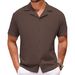 Unbeatable Quality Summer New Men's American Short Sleeved Cuban Collar Button Casual Jacquard Shirt A0302_voghion.com