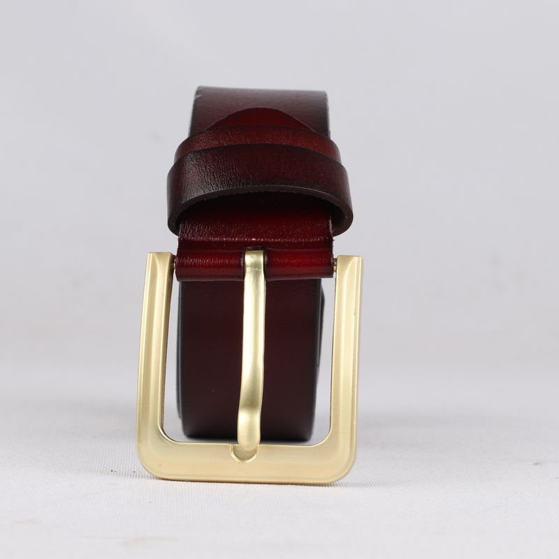 Yüksek kaliteli bakır tam kemer, genişletilmiş uzunluk büyük ve uzun, iki katmanlı inek derisi pim tokası hakiki deri_voghion.com