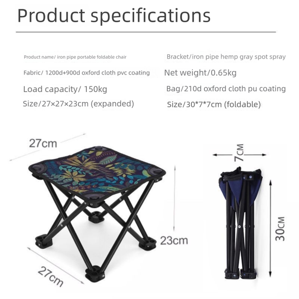 Offre spéciale : chaise portable, tabouret pliant, banc d'art ultra-léger pour croquis d'extérieur, usage domestique à quatre coins_voghion.com