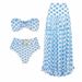 Costume da bagno intero con spacco a vita alta stampato "Small Fresh Love Holiday" per donna, 2024, bikini, nuovo stile 25236_voghion.com