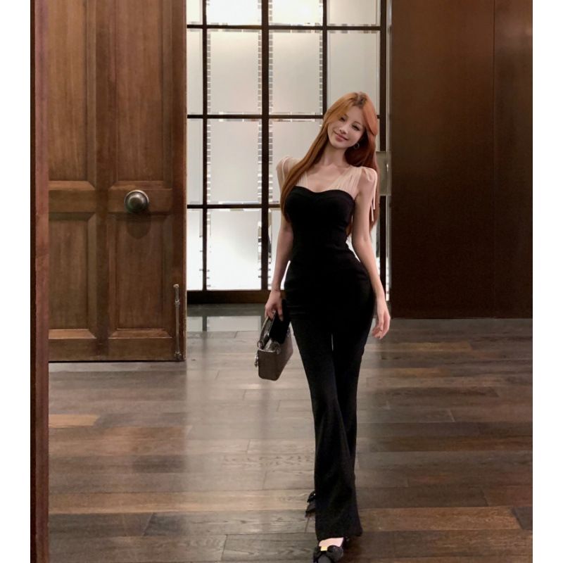 YIKD Commuting And Princess Set: Brightening Fishbone Strapless Camisole Vest, Same Style As Celebrity Zhao Lusi_voghion.com