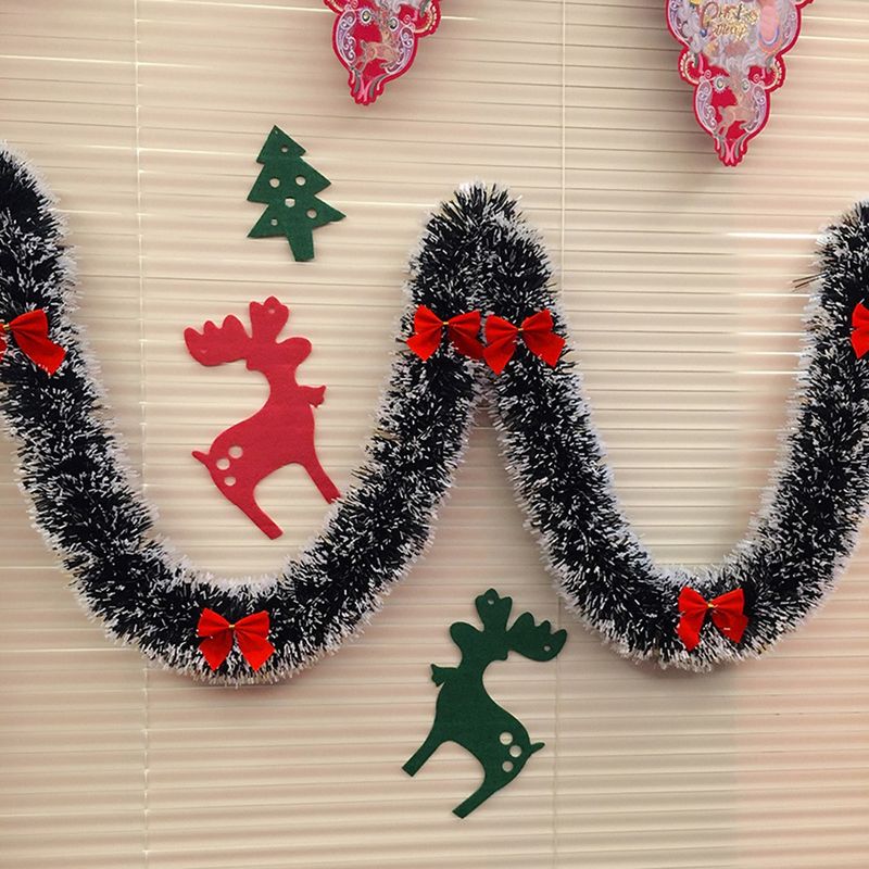 2m Dark With White Edge Bowknot Green Mall Ceiling Background Wall Decoration Christmas Ribbon_voghion.com