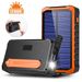 SUNEVER Power Bank solare e a manovella da 12000 mAh - Caricabatterie di emergenza portatile per esterni, campeggio, escursionismo_voghion.com