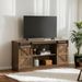 58' Farmhouse TV Stand And Entertainment Center For Televisions Up To 65 Inchs,with Sliding Barn Doors And Storage Cabinets,Natural Brown_voghion.com