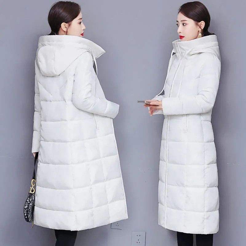2023 długi prosty płaszcz zimowy kobiety Casual kurtki puchowe Slim usuń parka z kapturem Oversize modna odzież Plus rozmiar 5XL_voghion.com