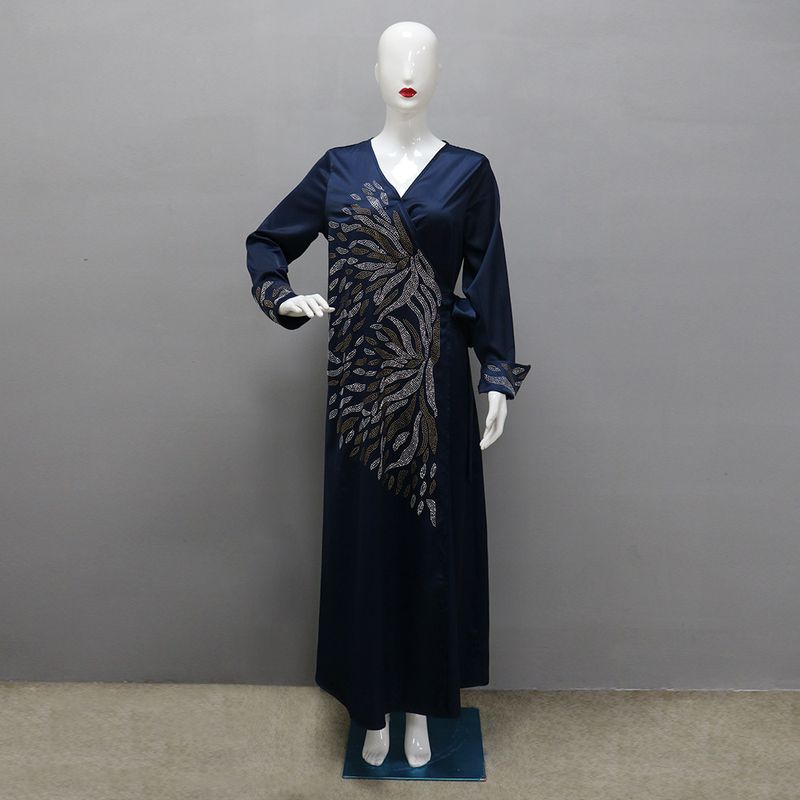 Vestido de noite de cetim com strass e cravejado de diamantes para mulheres_voghion.com